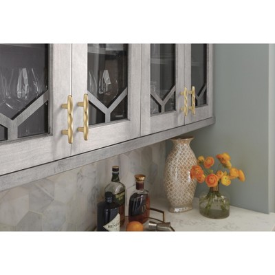 Champagne Bronze Modern Bar Pull with Mounting Hardware