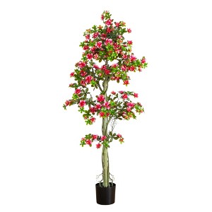 Nearly Natural 6-ft UV Resistant Artificial Azalea Tree (Indoor/Outdoor) - 1 of 1