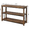 Coucheta 47 Inch Farmhouse Console Table with Storage, Narrow Long Entryway Table 3-Tier Shelf, Grey Sofa Table for Living Room Hallway - 2 of 4