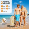 Karl Home Yellow Aluminum Folding Beach Chair(Set of 1) - 4 of 4