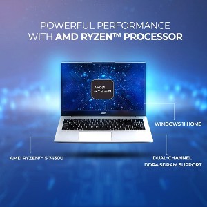 Acer Aspire 3 15.6" FHD IPS Laptop - AMD Ryzen 5 7430U, 16GB RAM, 512GB SSD, Windows 11 Home, Pure Silver - 1 of 4