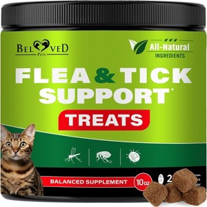 Beloved Pets Flea and Tick Support, Chewable Pils for Cats, Natural Pest Defense Oral Supplement Salmon Flavor 10 OZ - 1 Pack - 1 of 4