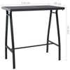 vidaXL Garden Bar Table Black and Dark Grey Tempered Glass Medium - 4 of 4