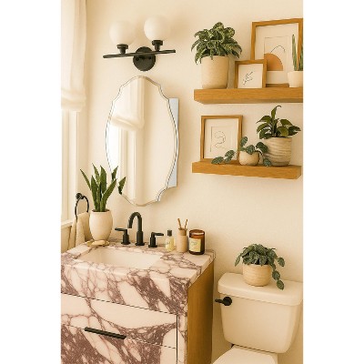 TEHOME 20 in. W x 30 in. H Novelty/Specialty Irregular Arched Frameless Beveled Surface Mounted Medicine Cabinet with Mirror