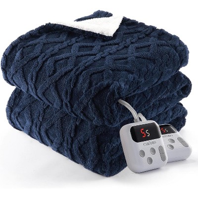 Heated Blanket, Soft Washable Electric Blanket, Heating Blanket for Bedding, With 10 Heat Settings, Sofa and Bed
