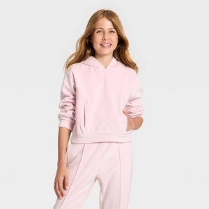 Girls' Cozy Rib Hoodie - All In Motion™ - 1 of 3