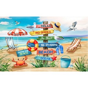 Briarwood Lane Summer Doormat 30x18 Indoor Outdoor Beach Signs For Summer Doormat - 1 of 4