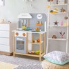 Costway Wooden Kid's Play Kitchen Set Pretend Chef Cooking Toy with Cookware Accessories - 4 of 4