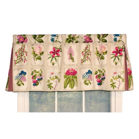 RLF Home Realistic Study Pleated  100% Cotton with Fully Lined 3" Rod Pocket Valnance for Windows 42" x 18" - image 1 of 4