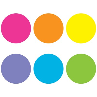 Teacher Created Resources Spot On Bright Circles Carpet Markers, 7 