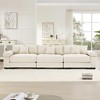 130" Premium Corduroy Oversized Modular Sectional Couch with 3-Seater Sofa, Extra-Thick Armrests, Good Resilience Cushion - 3 of 4