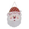 Transpac Wood 9.45 in. Multicolor Christmas Santa Wall - 2 of 3