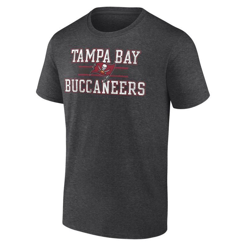 NFL Tampa Bay Buccaneers Men&#39;s Team Striping Gray Short Sleeve Bi-Blend T-Shirt, 2 of 4