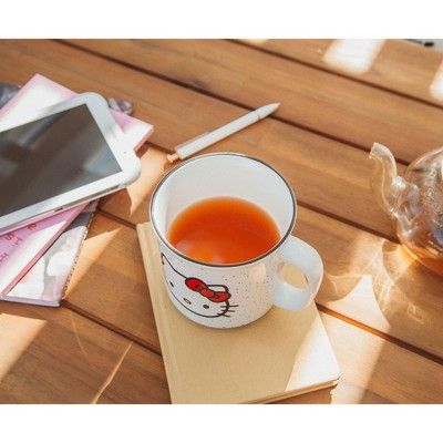 Hello Kitty Speckled Ceramic Camper Mug, 20 Ounces