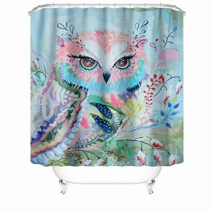 Color Owl Shower Curtains for Bathroom Waterproof Fabric Bath Curtain Durable Soft Stylish Bathroom Decor 72x72 Inch - 1 of 1