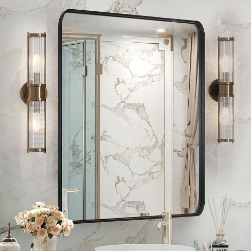 Sweetcrispy Metal Rectangle Wall Mirror| Black - image 1 of 4