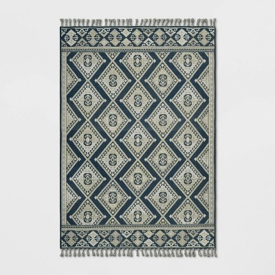 7'X10' Diamond Woven Area Rug Navy - Threshold™