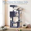 Bestier 44 inch Cat Tree Tower, Multi-Cat Climbing Tower with, Natural Sisal Scratching Posts, Extended Platform, Hammock - 3 of 4