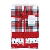 Hudson Baby Unisex Baby Cotton Flannel Receiving Blankets, White Tartan, One Size - 2 of 4