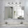 LLHZSY 3/4/5-Light Modern Bathroom Crystal Vanity Light with Round Lampshade -Light Modern Bathroom Wall Light Fixtures-Chrome/Black - 2 of 4