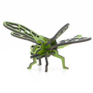 Little & Wood: Woodlet: Small - Dragonfly - Green, 3D Wooden Kit-Set,  Ages 6+ - 1 of 4