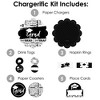 Big Dot of Happiness Black and White Graduation Party Paper Charger and Table Decorations - Chargerific Kit - Place Setting for 8 - 3 of 4