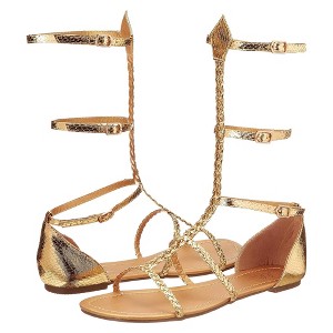 Cairo Gladiator Women's Costume Sandals, Gold - 1 of 4
