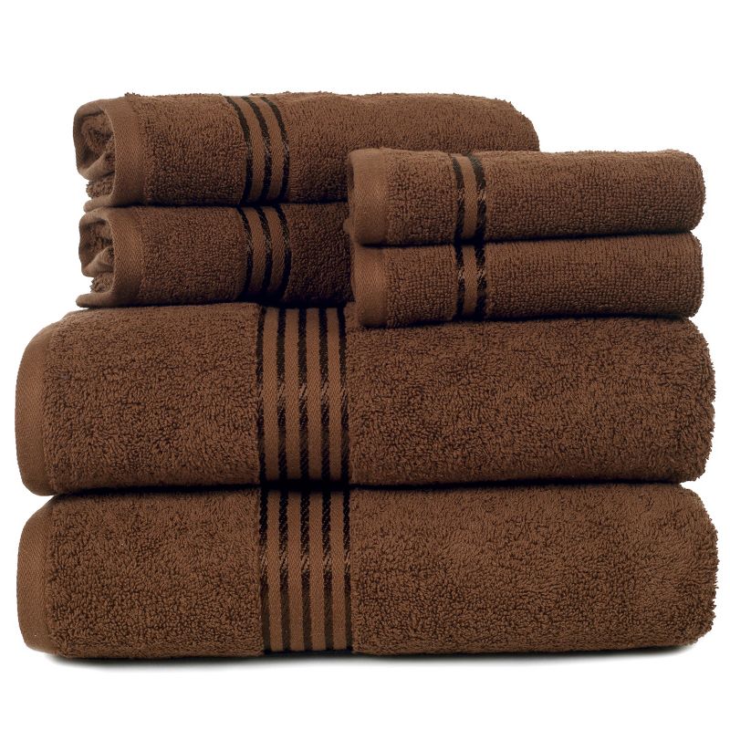 Hastings Home 100% Cotton Hotel Towel Set - Chocolate, 6-pc., 3 of 5