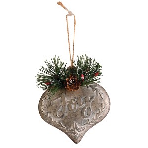 Dicksons Joy Heart 4.5 Inch Resin Hanging Christmas Ornament - 1 of 2