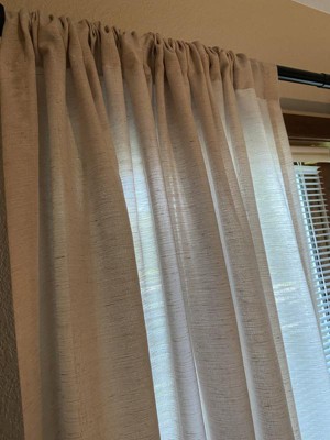 54"x84" No. 918 Light Filtering Semi-sheer Amalfi Linen Blend Textured ...