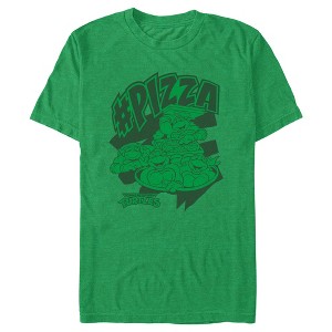 Men's Teenage Mutant Ninja Turtles Hashtag Pizza Group Shot T-Shirt - 1 of 3
