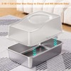 Fully Enclosed Stainless Steel Cat Litter Box with Hollowed, Elevated Lid and Sloped Design, Suitable for Cute Cats - 3 of 4
