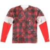 Men's Hipster Zombie Front Back Print Long Sleeve Costume T-Shirt - 2 of 4