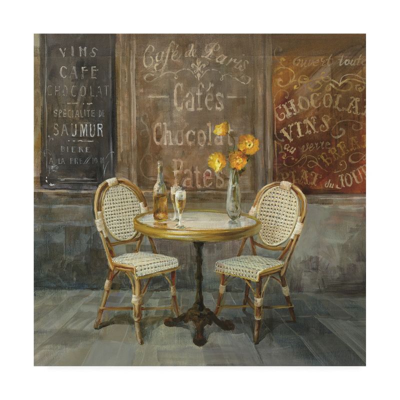 Trademark Fine Art -Danhui Nai 'French Cafe Painting' Canvas Art, 2 of 5
