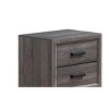 NicBex Nightstand with 2 Drawers Bedside Table with Metal Handles End table with Soild Legs for Living Room, Bedroom, Study, Black+Gray - 4 of 4