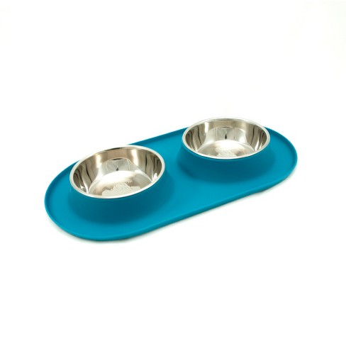 Silicone Pet Mat + Stainless Steel Double Diner - 3.5 Cups - Boots &  Barkley™ : Target