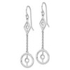 Black Bow Jewelry Long Geometric Chain Dangle Earrings in Sterling Silver - 2 of 4