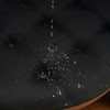 Okak Large Round Ottoman Coffee Table 2-Tier Button Tufted Upholstered Coffee Table with Shelf Storage for Living Room/Office, Space-Saving - 4 of 4
