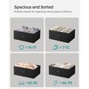 SONGMICS Dresser for Bedroom, Storage Organizer Unit with 3 Fabric Drawers, Chest of Drawers, Steel Frame, Rustic Brown and Black - 3 of 4