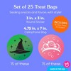 Big Dot of Happiness Pink & Green Witch Stickers and Clear Cookie Bags, Cellophane Treat Bags 4.25x7 Inches, Birthday or Halloween Favor Gifts - 25 Ct - 4 of 4