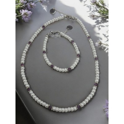 Michelle Marie Boutique's Pearl & Birthstone Color Crystal Jewelry Sets