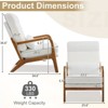 Karl Home High Back Solid Wood Armrest Backrest Iron Frame Linen Indoor Leisure Chair - 3 of 4
