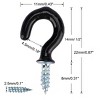 Unique Bargains Home Cup Ceiling Vinyl Coated Metal Coated Screw-in Hanger Hooks 30 Pcs - 2 of 3