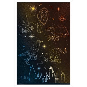 Trends International The Wizarding World: Harry Potter - Houses in the Stars Framed Wall Poster Prints - 1 of 4