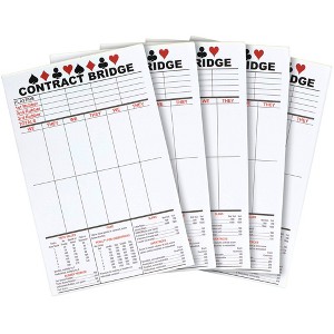 Best Paper Greetings 250 Sheets Contract Bridge Score Pads with Trick Values and Tallies, Game Score Cards (5 Notepads) - 1 of 4