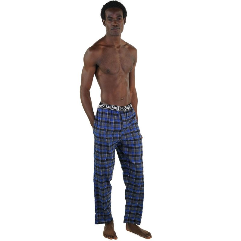 Members Only Sleep Pant for Men with Two Side Pockets - Soft & Breathable Flannel Fabric Loungwear, 3 of 4