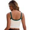 INSPIRE CHIC Women's Spaghetti Strap Camisole Sleeveless Contrast Color Cropped Tank Top - 2 of 4
