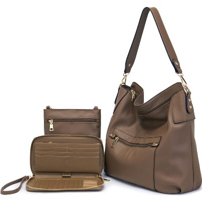 Paaaawaters Large Crossbody Bags Ladies Shoulder Handbags Purse and Wallet Set for Women Totes Hobo Purses