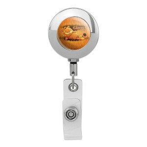 Garfield Laying Down Metal Chrome Badge ID Card Holder Clip - 1 of 3