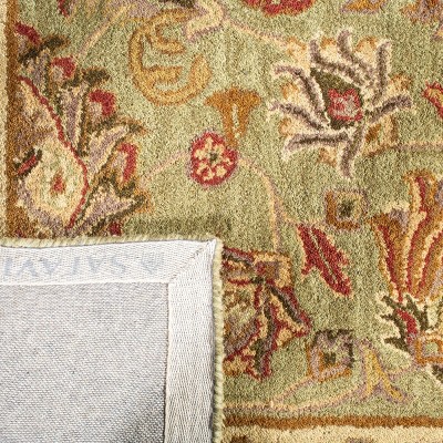 Heritage Green and Gold Hand-Tufted Wool Area Rug 2' x 3'